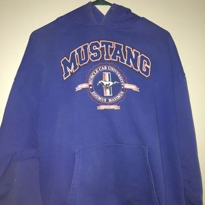 Ford Mustang Blue Hoodie